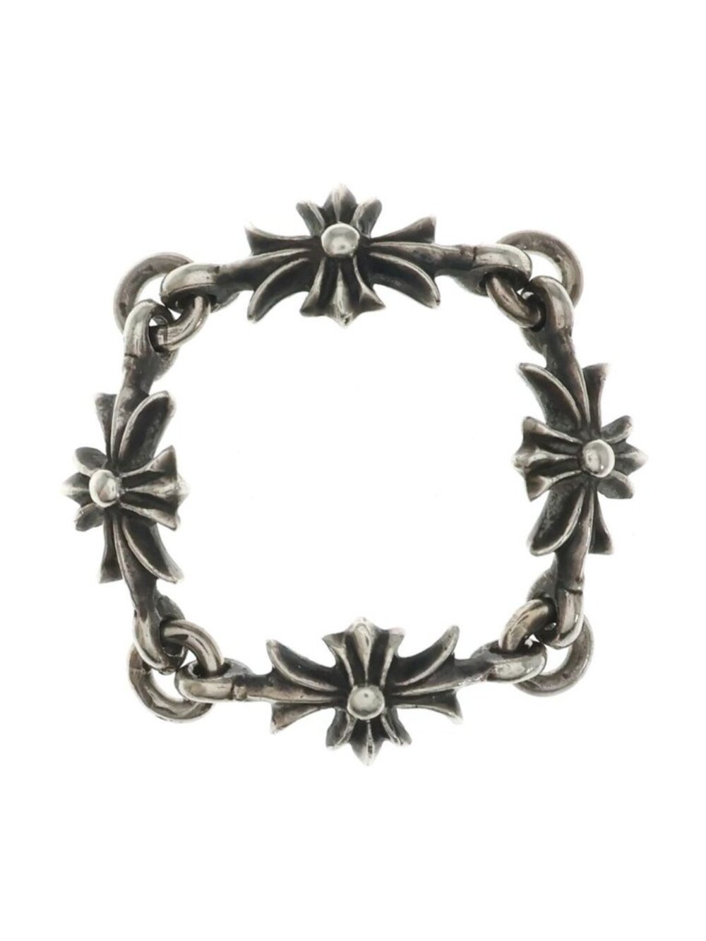 Chrome Hearts Tny CH Pls Tiny Ech Plus Ring Silver